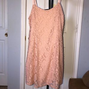 Floral Lace Pink Dress